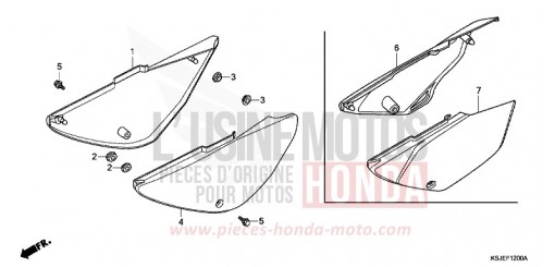 COUVERCLE LATERAL CRF100FA de 2010